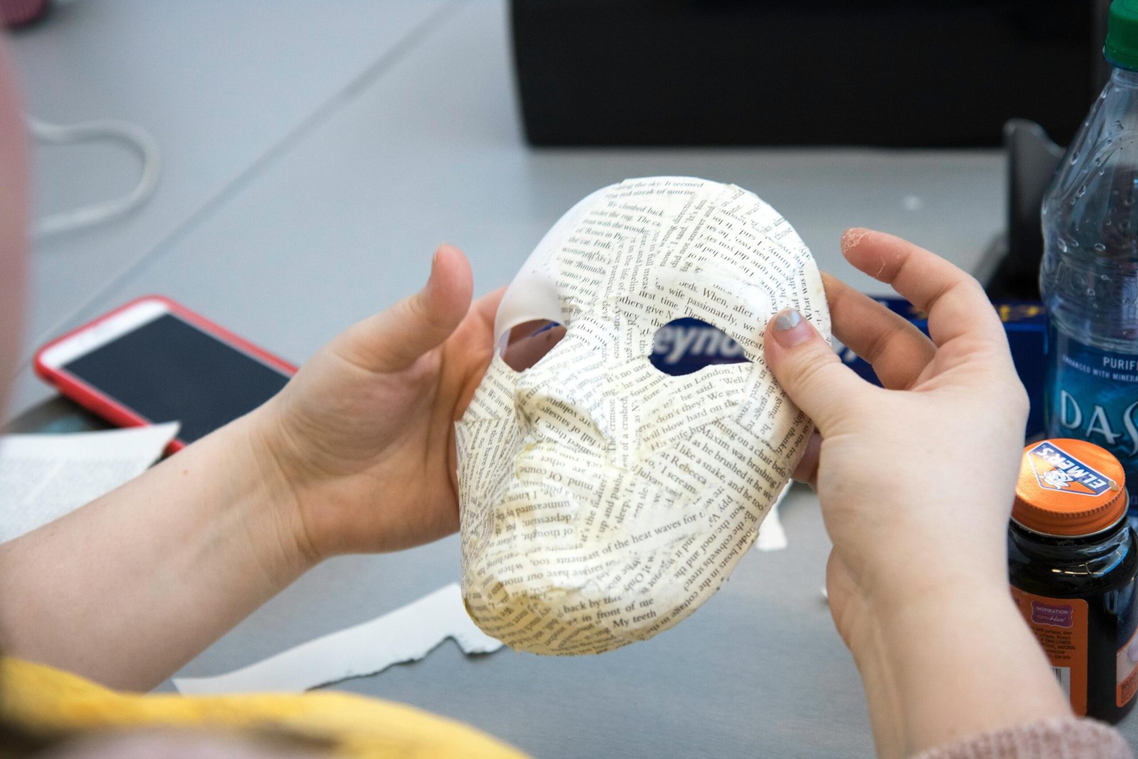 Mask in hands